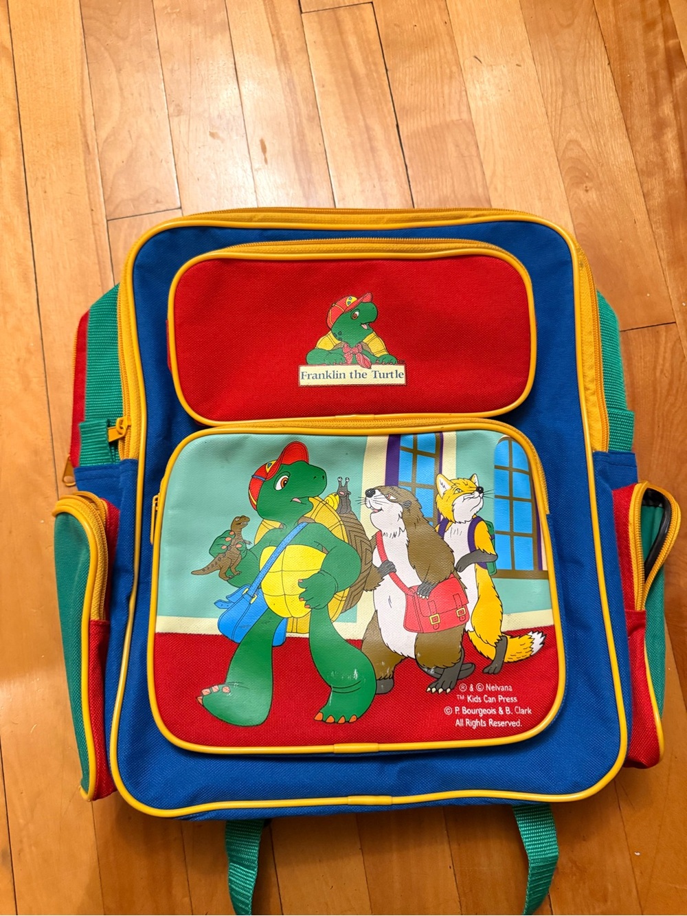 Franklin the Turtle Kids Backpack - Bright Primary Colors